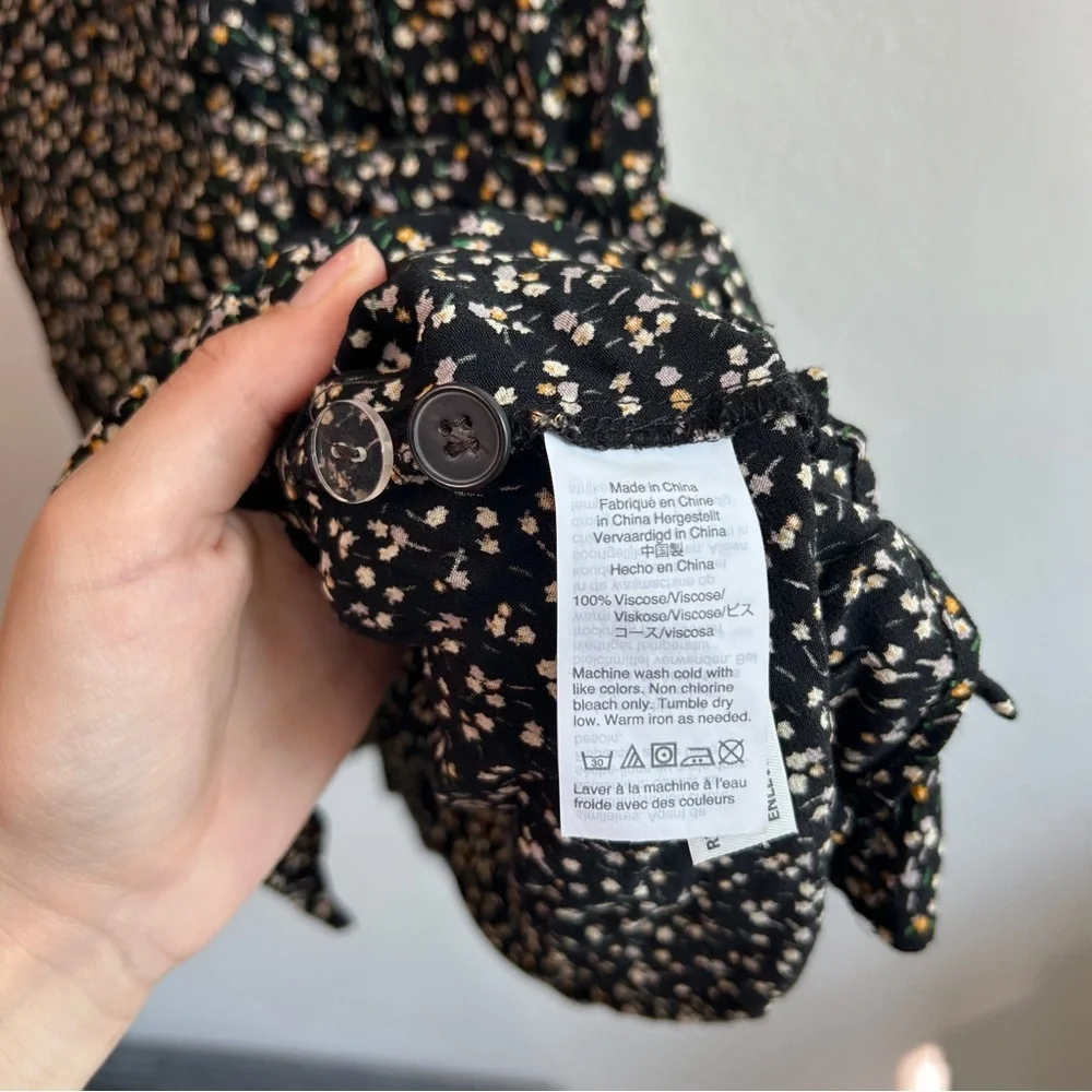 Madewell Button-Wrap Dress in Playground Posies Size Small - Picture 5 of 7